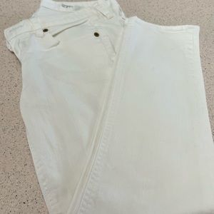 Jcrew white matchstick crop jeans size 27
